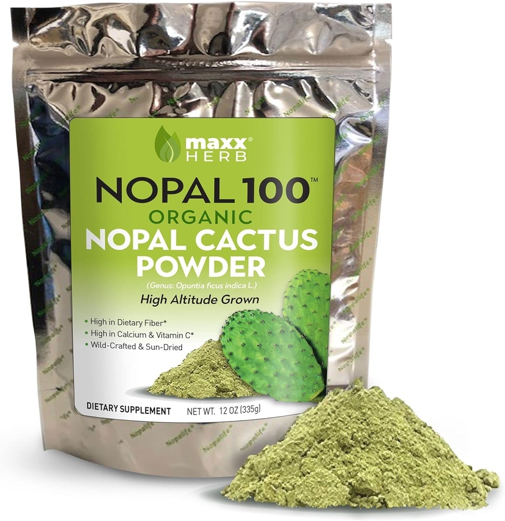 Organic Nopal Cactus Powder - Maxx Herb - 12oz