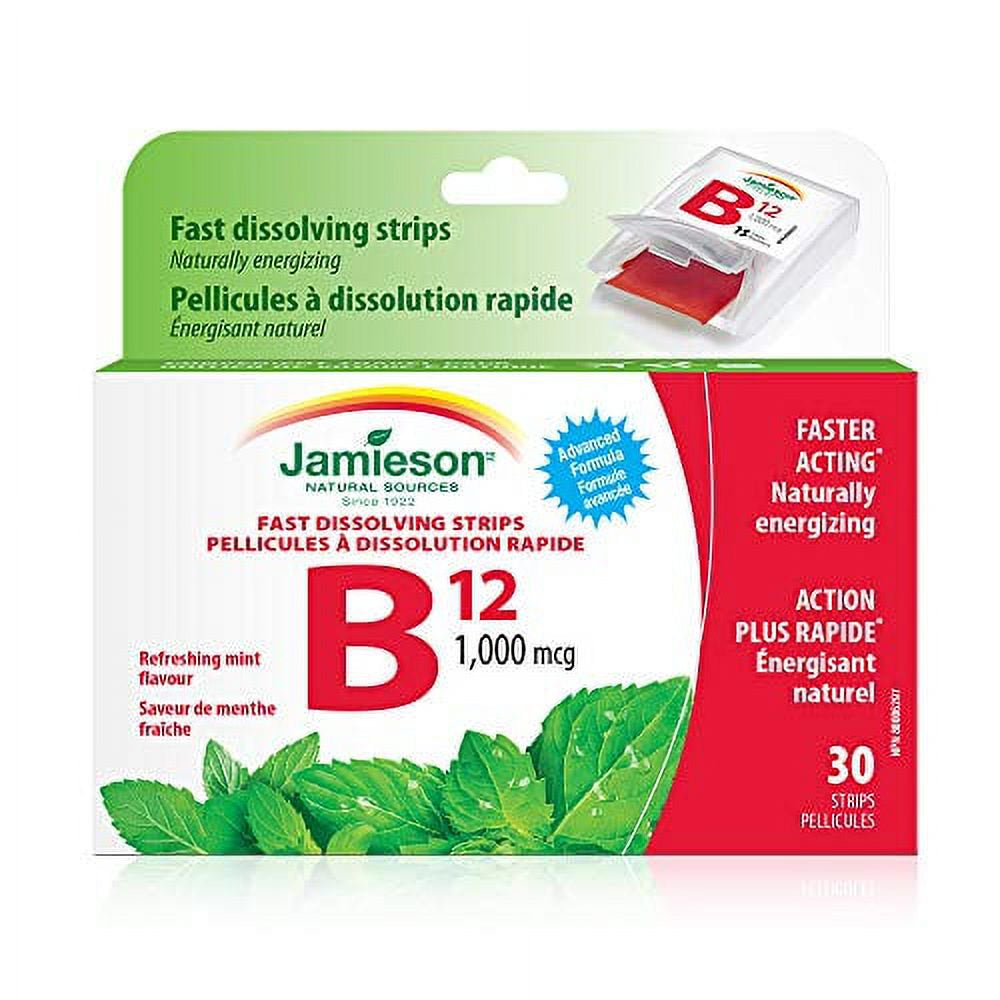 Jamieson B12 1000mcg Strips - Fast Dissolving Mint