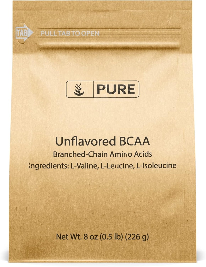 BCAA Powder - Unflavored, 8oz - Pure Original Ingredients