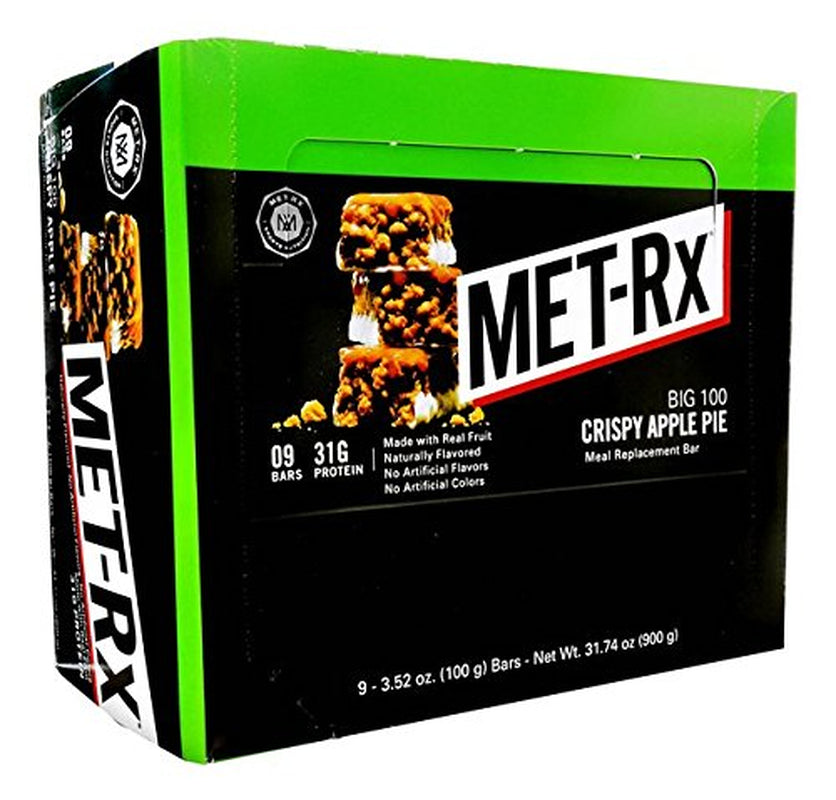 Met-Rx Big 100 Protein Bars - Apple Pie (9 Count)