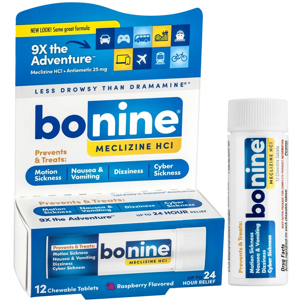 Bonine Motion Sickness Relief - 12 Chewable Tablets