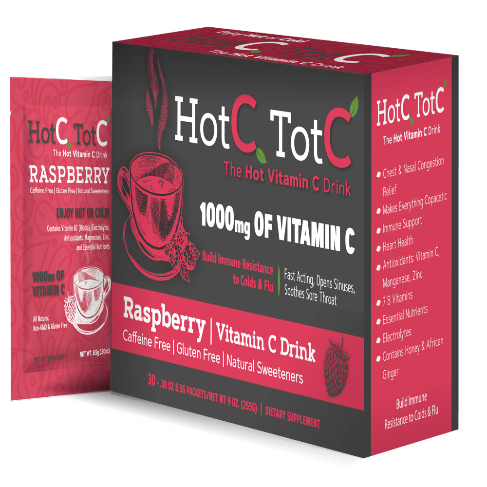 Hotc Totc Vitamin C - Immune Support Raspberry 30ct