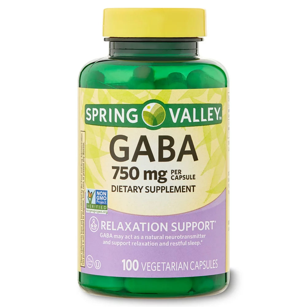 Spring Valley GABA 750mg - 100 Capsules