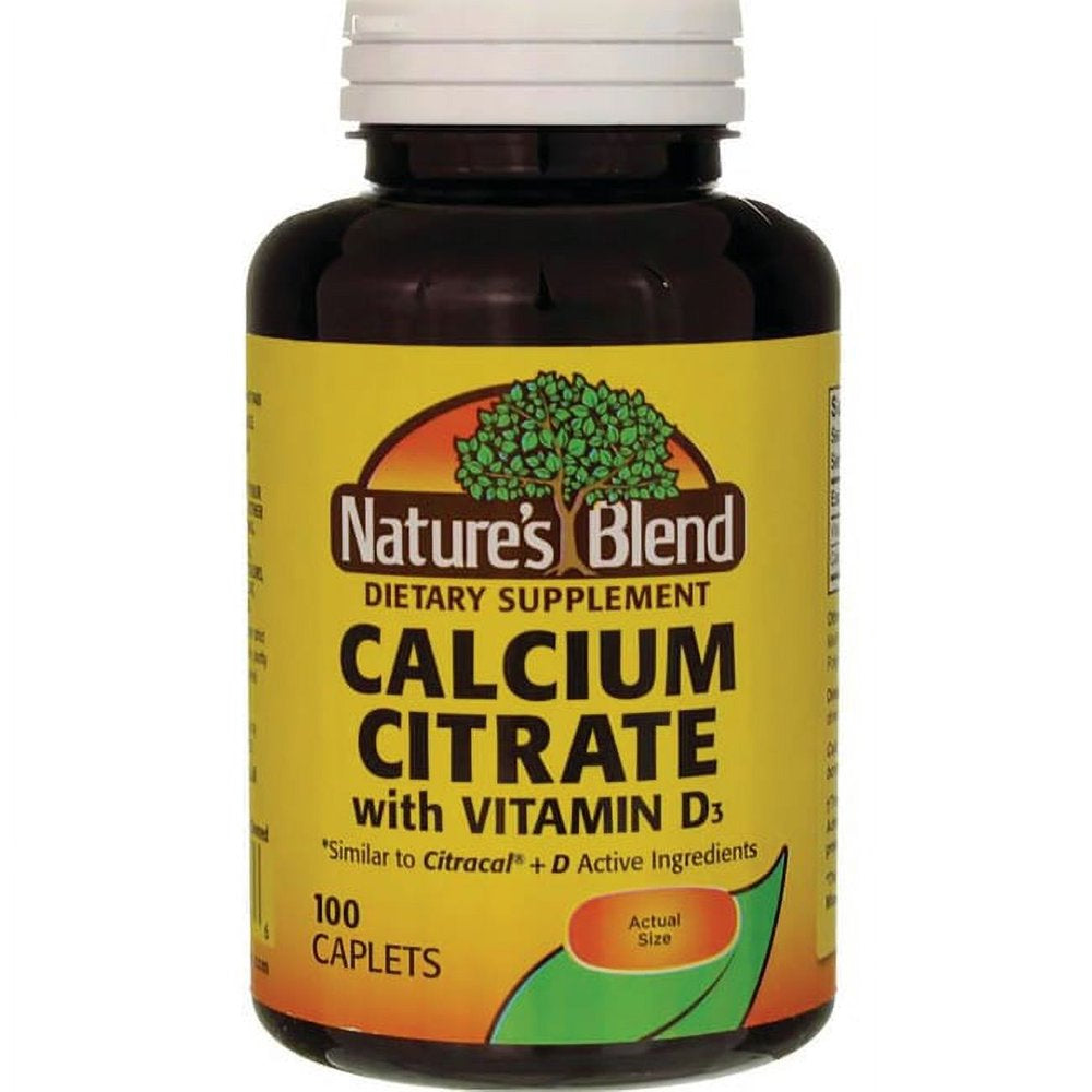 Calcium Citrate + D3 - 100 Caplets | Nature's Blend