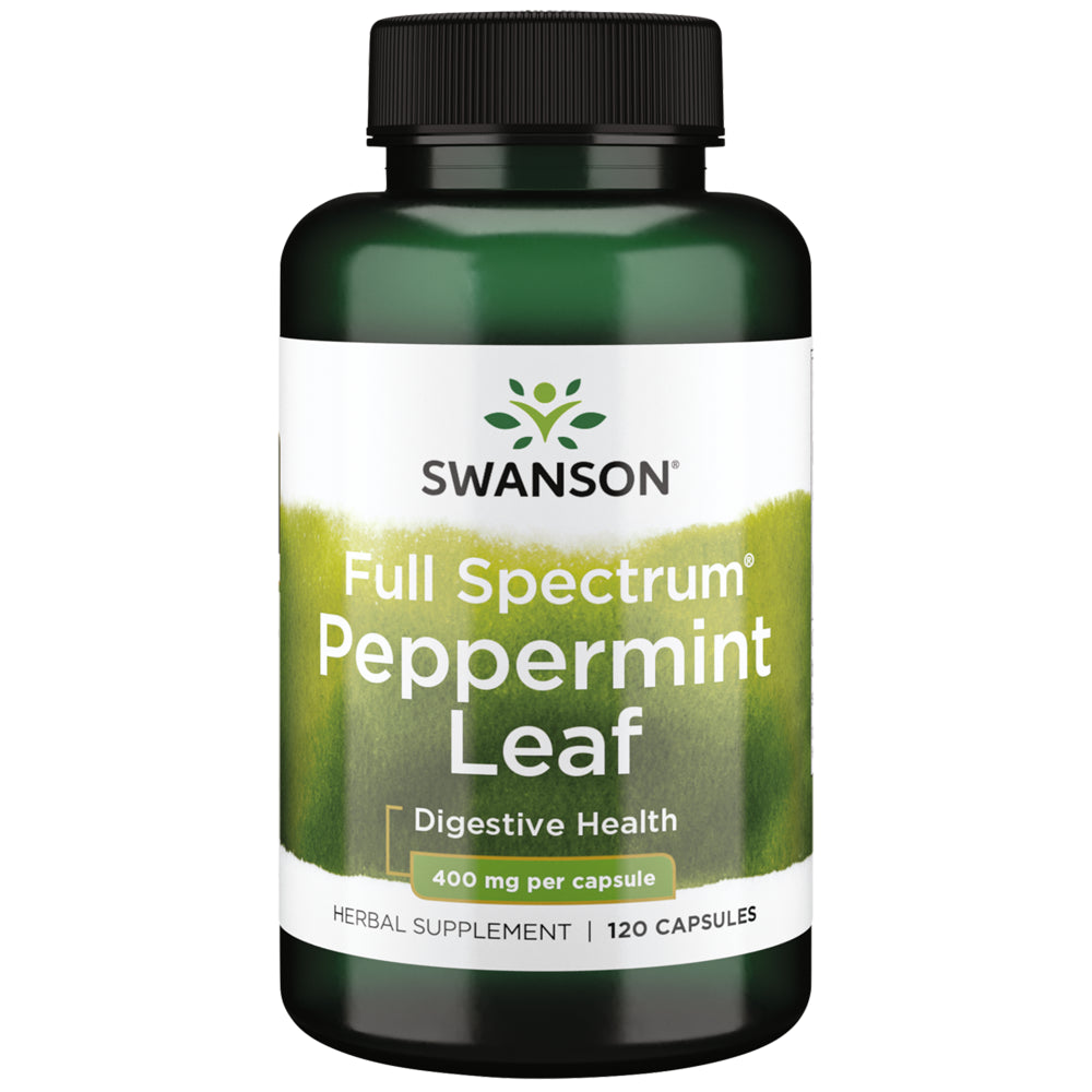 Swanson Peppermint Leaf Capsules - 120 Count