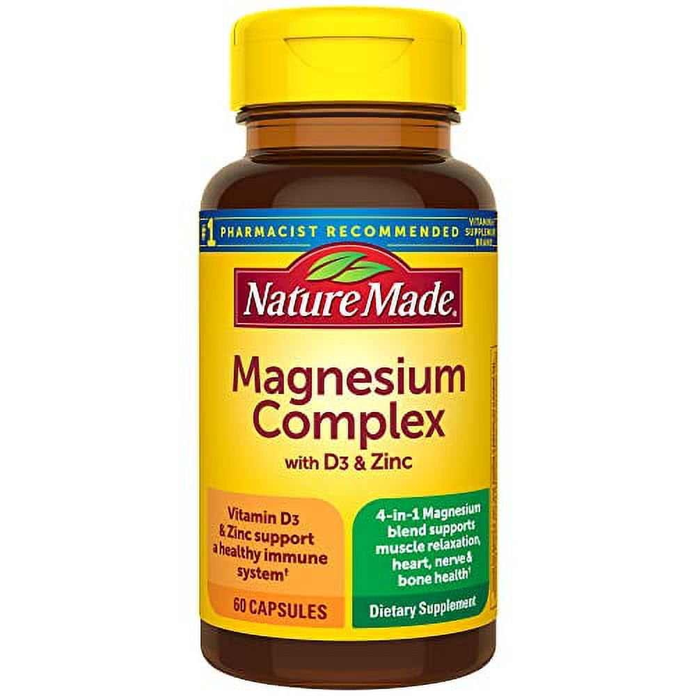 Magnesium, Vitamin D & Zinc - Nature Made 60 Capsules