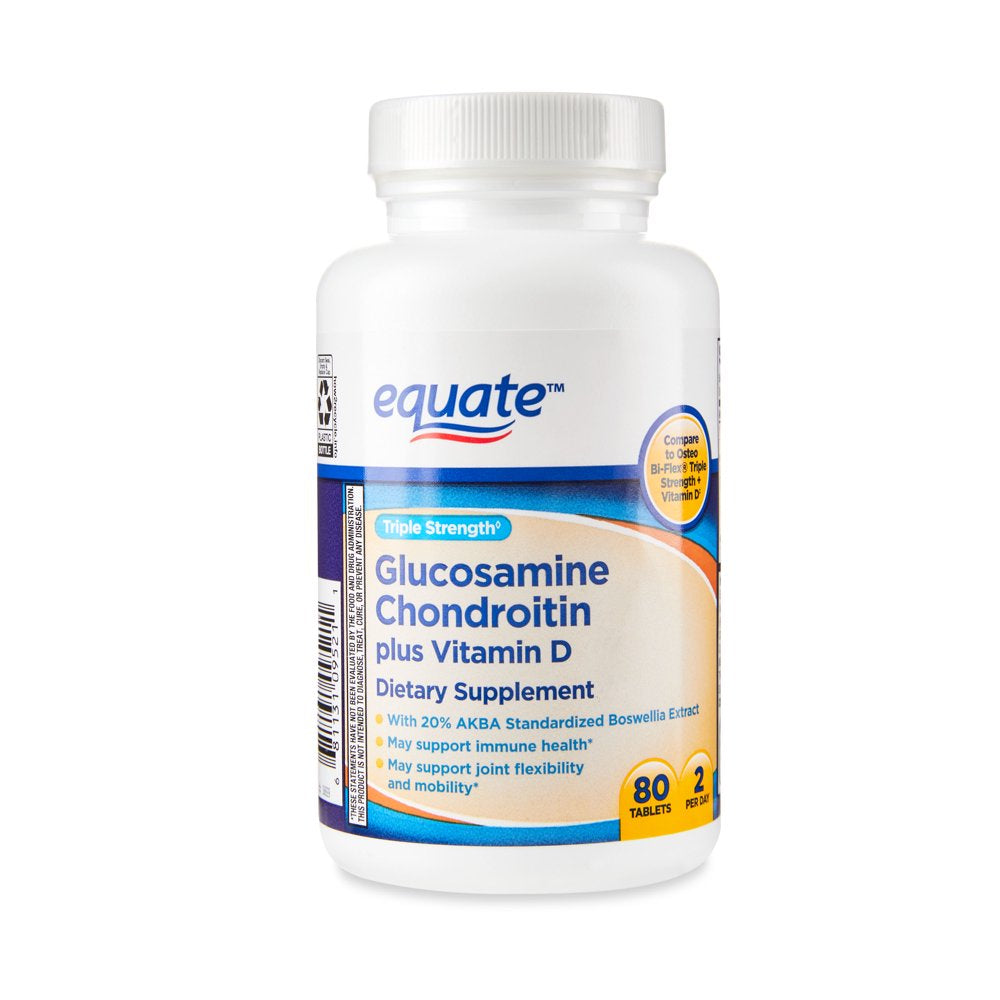 Glucosamine Chondroitin Vitamin D - 80 Tablets | Equate