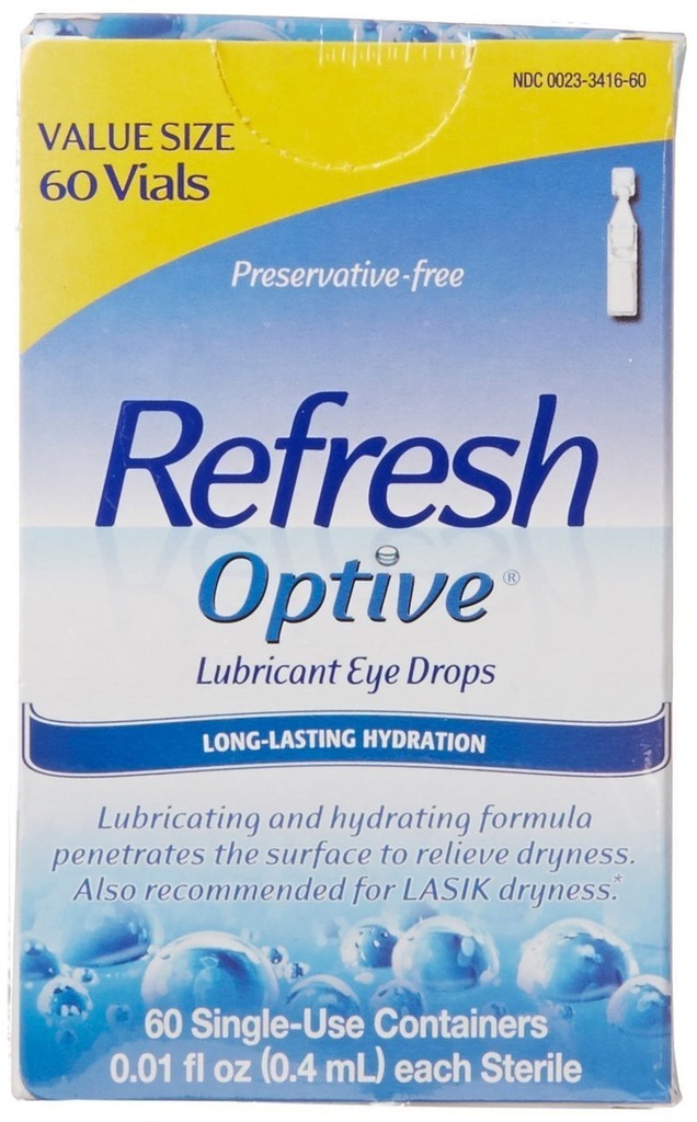 Refresh Optive Lubricant Eye Drops - 60 Ct, 6-Pack
