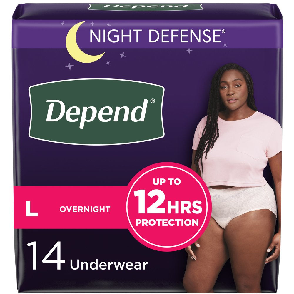 Depend Night Defense Women's Underwear - L, 14ct