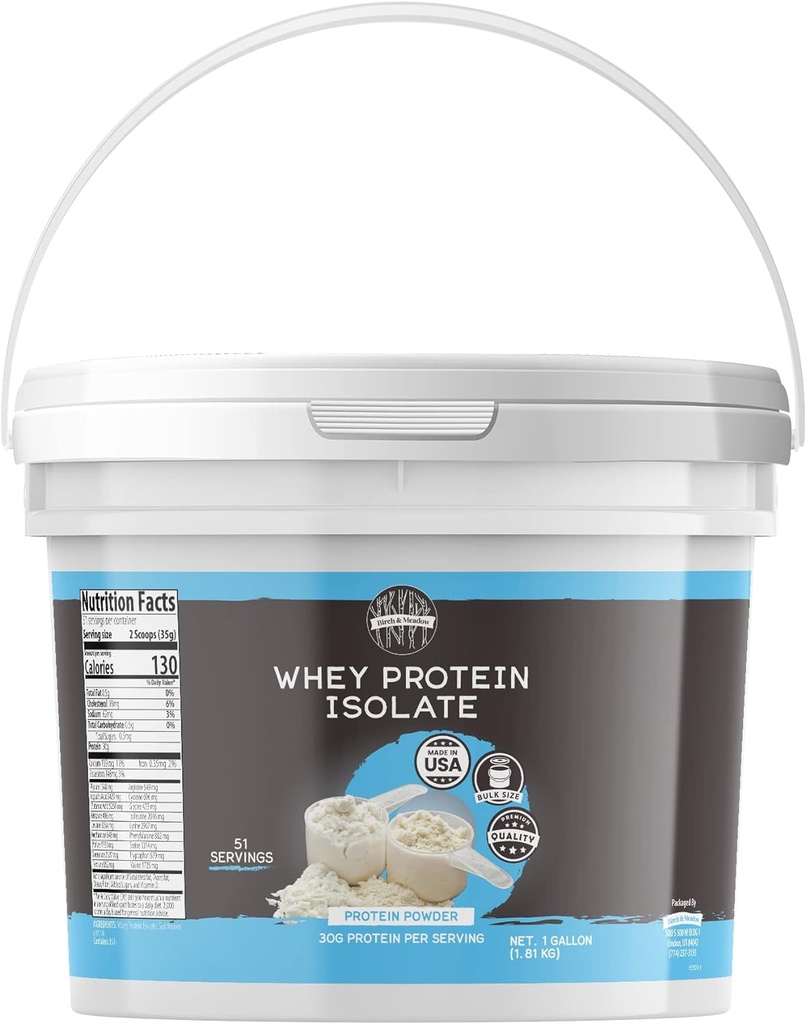 Whey Protein Isolate Powder - 1 Gallon - Birch & Meadow