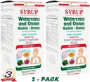 Jarabe Berro Y Cebolla Rabano - Miel 8 Oz 2-Pack Watercress and Onion Radish - Honey Syrup, with Omega 3