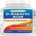 Best Naturals D-Aspartic Acid (DAA) 3000 Mg per Serving 180 Tablets