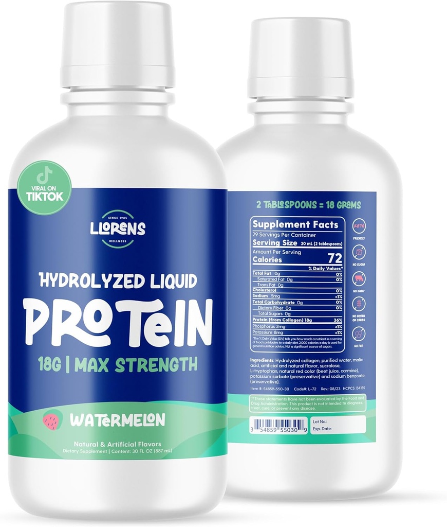 Liquid Collagen Protein - Watermelon, 30 Fl Oz