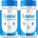 (2 Pack) Sonavel Supplement Pills- for Hearing Support Tinnitus - Premium Formula - White Color Pills and One Size - 120 Capsules