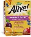 Nature'S Way Alive! Women'S Energy Multivitamin Tablets, Supports Cellular Energy*, Fruit and Veggie Powder Blend (100Mg per Serving), 50 Tablets