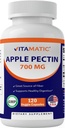 Vitamatic Apple Pectin 700 Mg 120 Veg Capsules