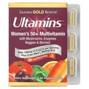 California Gold Nutrition Ultamins Women'S 50+ Multivitamin with Coq10, Mushrooms, Enzymes, Veggies & Berries, 60 Veggie Capsules