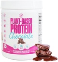 Booty Bands & Barbells Protein Powder 100% Plant Based 17 Oz Vegan Protein Powder Chocolate Delicious Organic Protein Powder for Women Helping Build Muscle, Metabolism, & Immunity with 14G of Protein