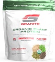 Granite® Organic Vegan Plant Protein (Unflavored) | 21G Complete Spectrum Protein to Build Lean Muscle | 5 Plant Sources: Pea, Pumpkin, Chia, Rice, Coconut Milk | No Gluten, Dairy or Soy | 1.8Lb