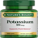 Nature'S Bounty Potassium Gluconate 99 Mg Caplets for Fluid Balance Support, 100 Ct
