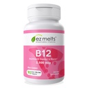 EZ Melts Sublingual Vitamin B12 with Methylcobalamin for Energy and Metabolism Support, 2500 Mcg 60 Tablets, Cherry Flavored, Vegan Dietary Supplements, Dissolvable and Fast Melting