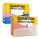 QUANTUM | Energy Square | Bundle Contains Variety 8-Pack + Dark Chocolate Pink Himalayan Salt 8-Pack | Gluten Free | Vegan | Dairy & Soy Free