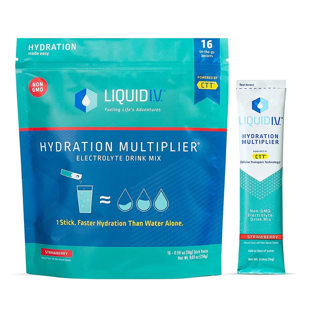 Liquid I.V. Hydration Multiplier - Strawberry - Hydration Powder ...